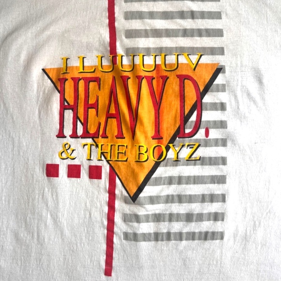 Vintage 1989 Heavy D & The Boyz Big Time Rap Backstage Pass T Shirt L/XL - Picture 8 of 8